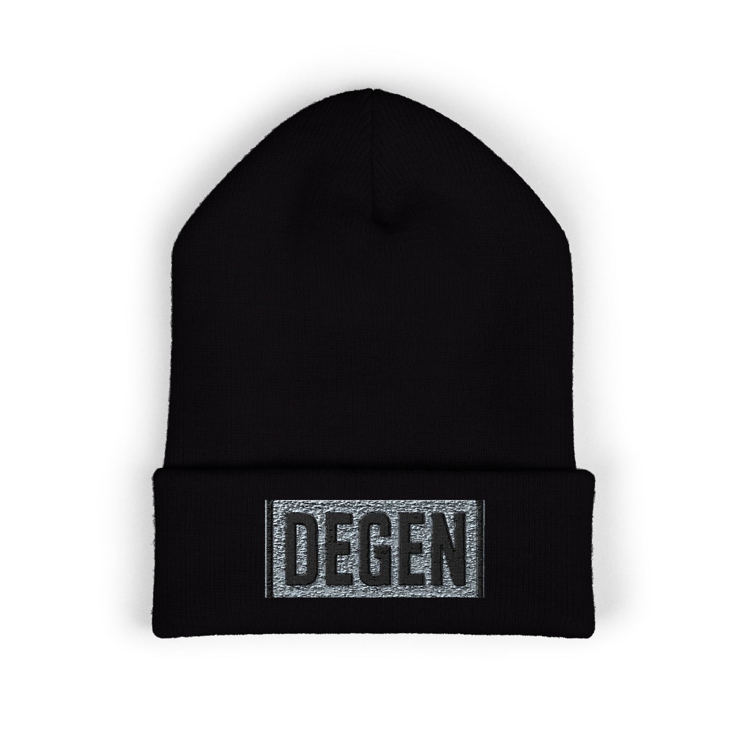 Classic Cuffed Beanie with DEGEN Embroidery, Cozy Winter Hat, Unisex Beanie, Personalized Gift, Streetwear Accessory