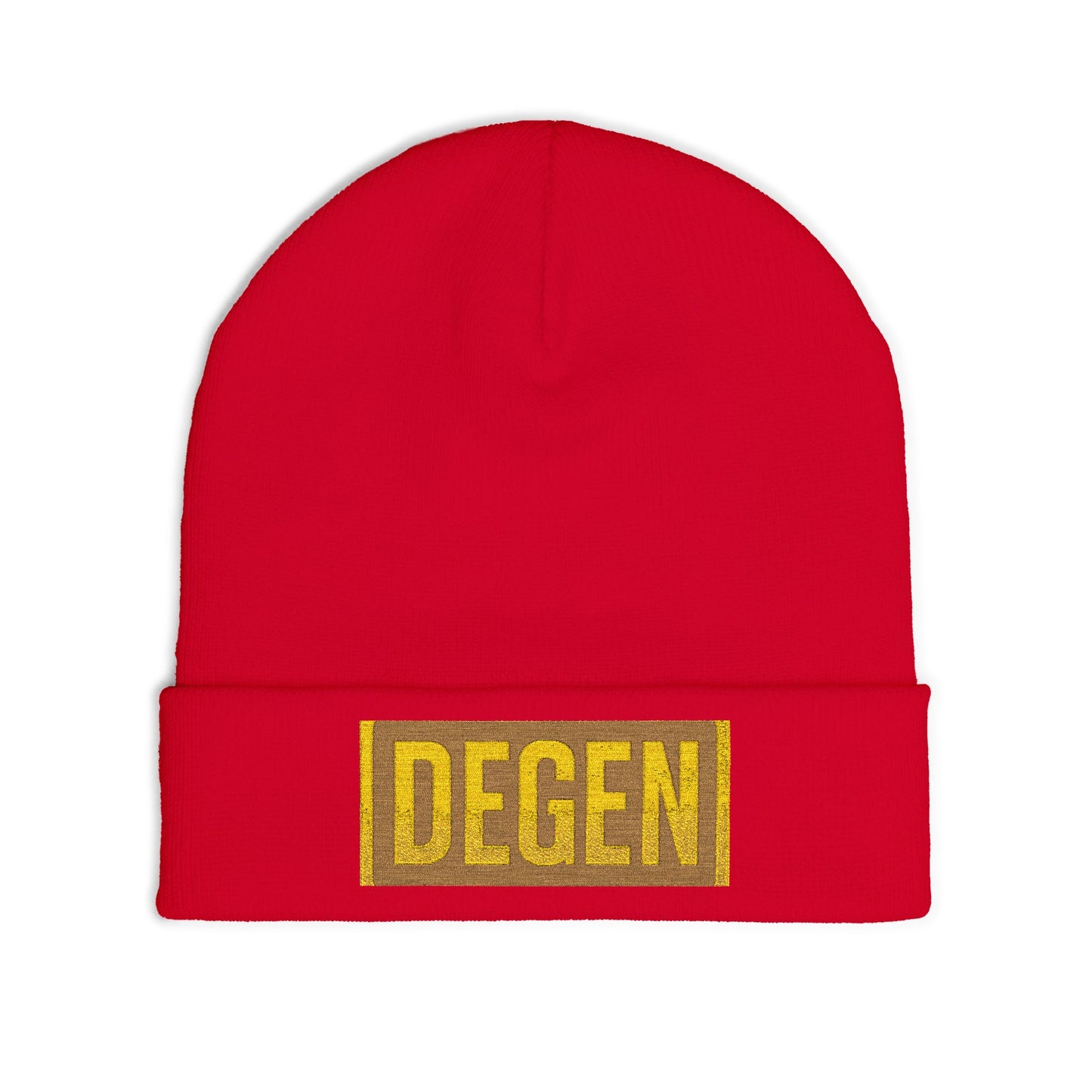 Stylish Knit Beanie with Embroidered 'DEGEN' | Warm Winter Hat, Unisex Beanie, Gift for Him/Her, Casual Headwear, Trendy Accessory