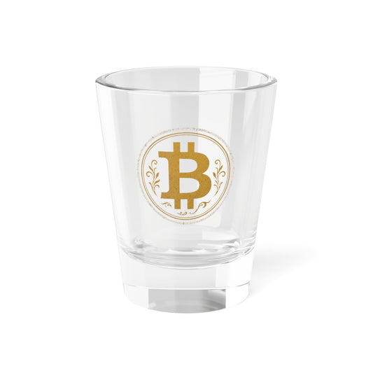 Bitcoin Shot Glass, 1.5oz - Unique Gift for Crypto Enthusiasts, Party Favor, Barware, Collectible, Cheers to Cryptocurrency