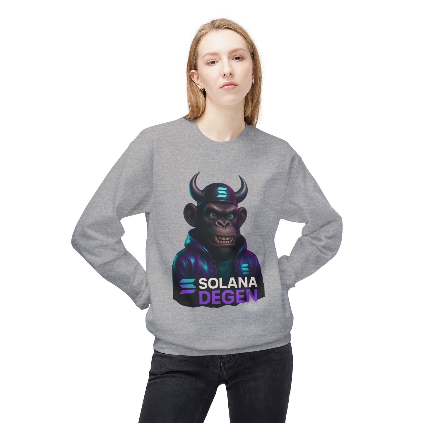 Solana Cool Graphic Sweatshirt for Crypto Enthusiasts | Perfect for Gifts, Casual Wear, Street Style, Gaming Events, Crypto Community