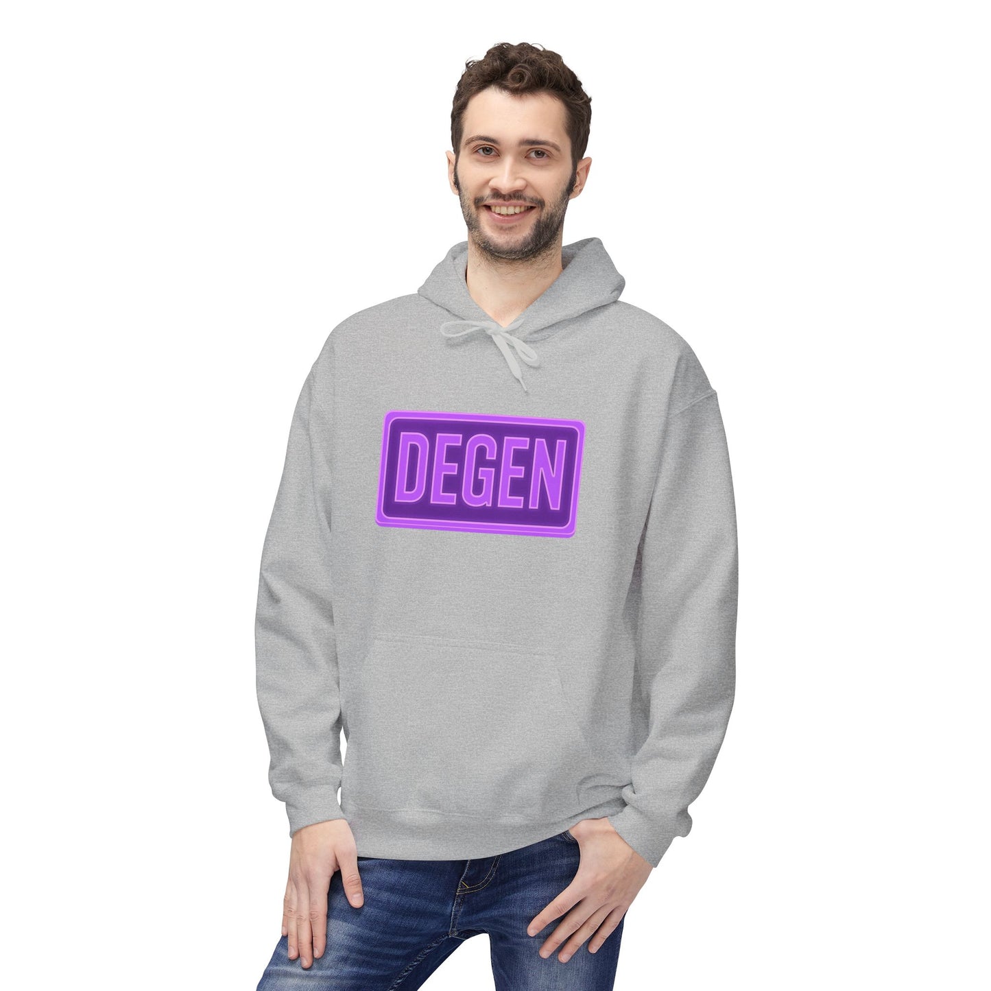 Degen Collection Vibrant Hoodie with 'DEGEN' Design for Cozy Vibes, Perfect for Casual Wear, Gifts, or Street Style
