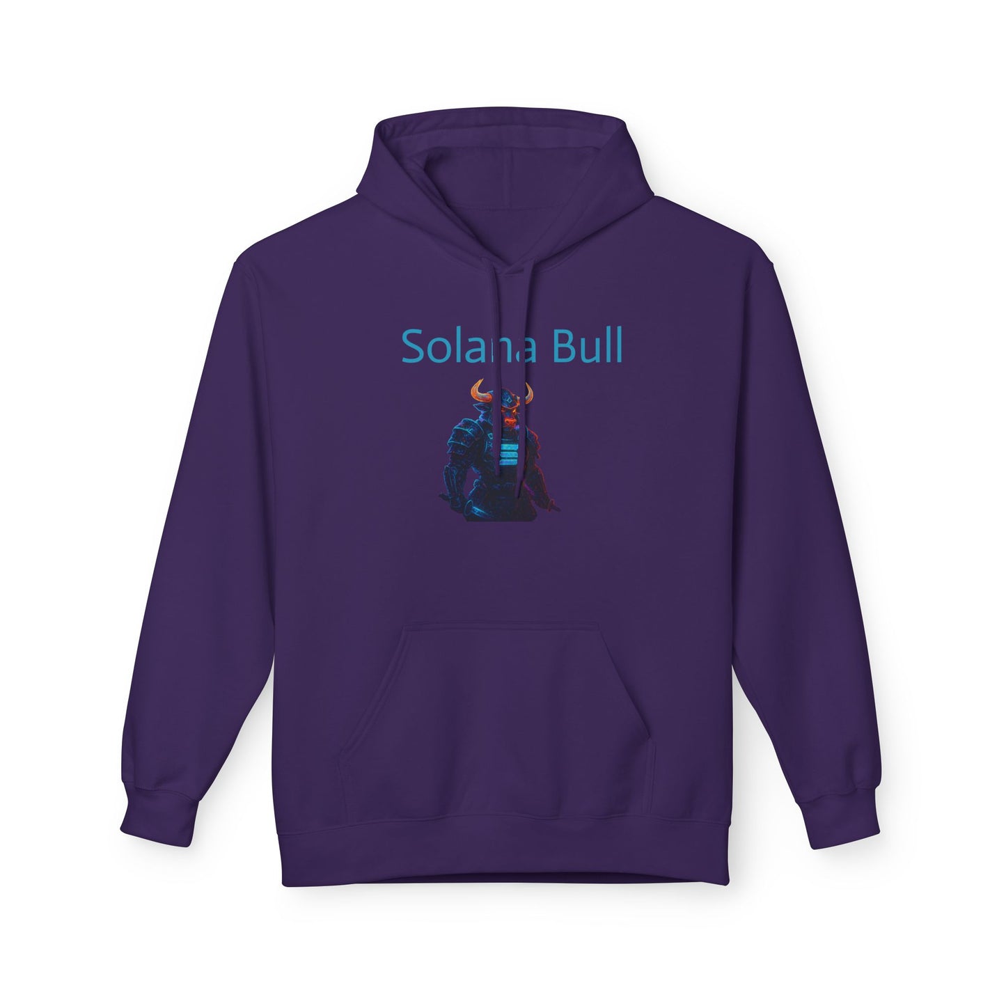 Solana Bull Graphic Hoodie | Unisex Midweight Fleece Sweatshirt | Perfect for Crypto Lovers & Casual Wear, Gift for Holidays, Cozy Apparel