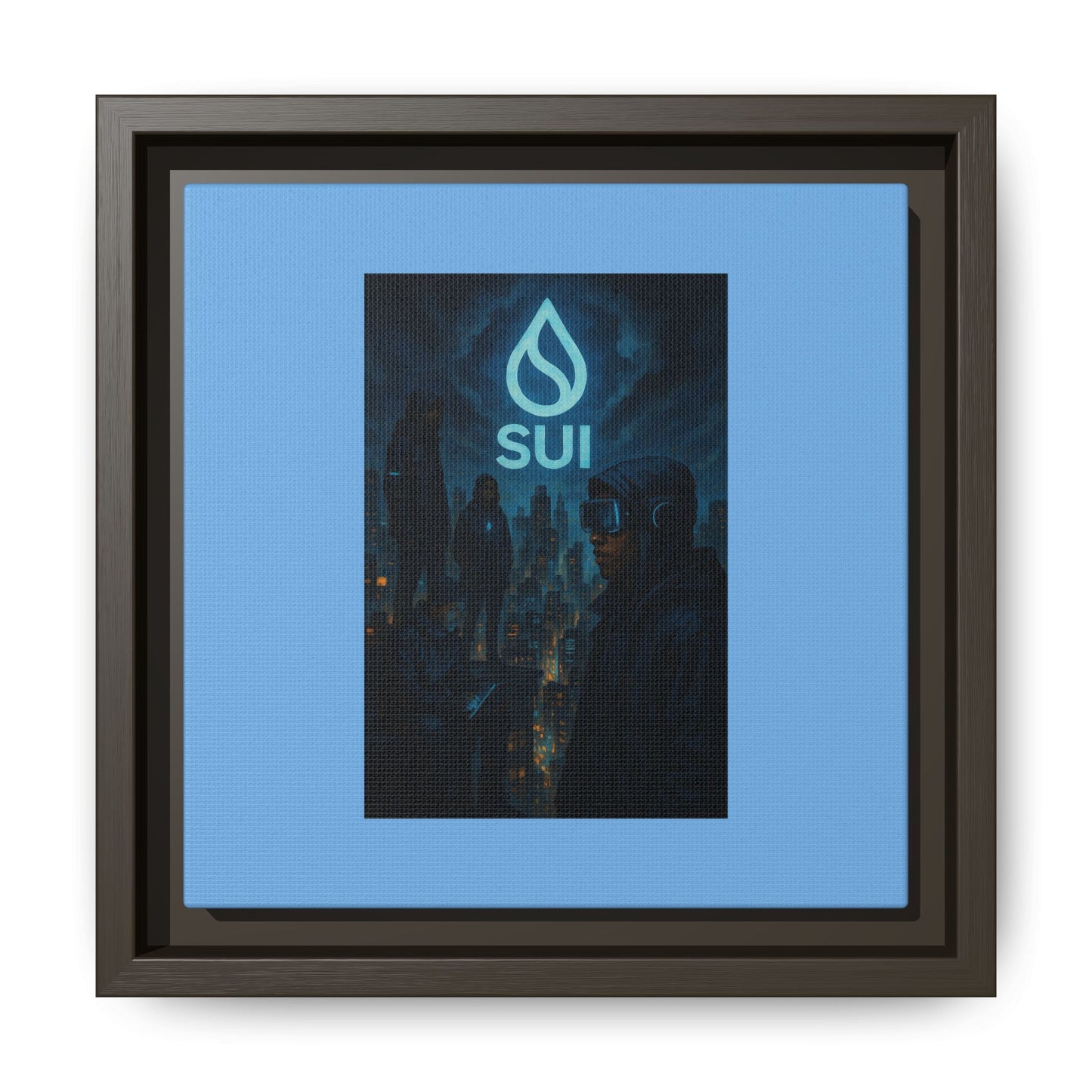 SUI Framed Canvas Art Print, Urban Art, Modern Wall Decor, Unique Gift for Art Lovers, Home or Office Decoration, SUI Design