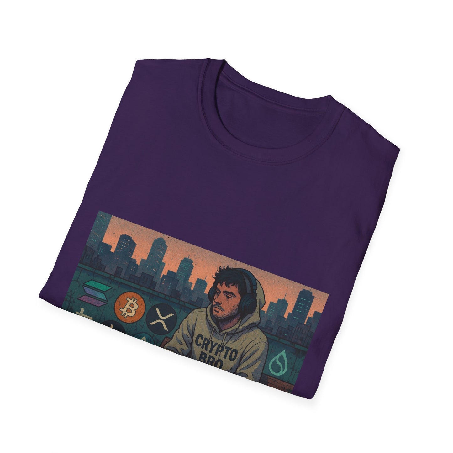 Crypto Vibes Unisex Softstyle T-Shirt | Trendy Graphic Tee for Crypto Enthusiasts, Perfect Gift for Tech Lovers, Casual Wear