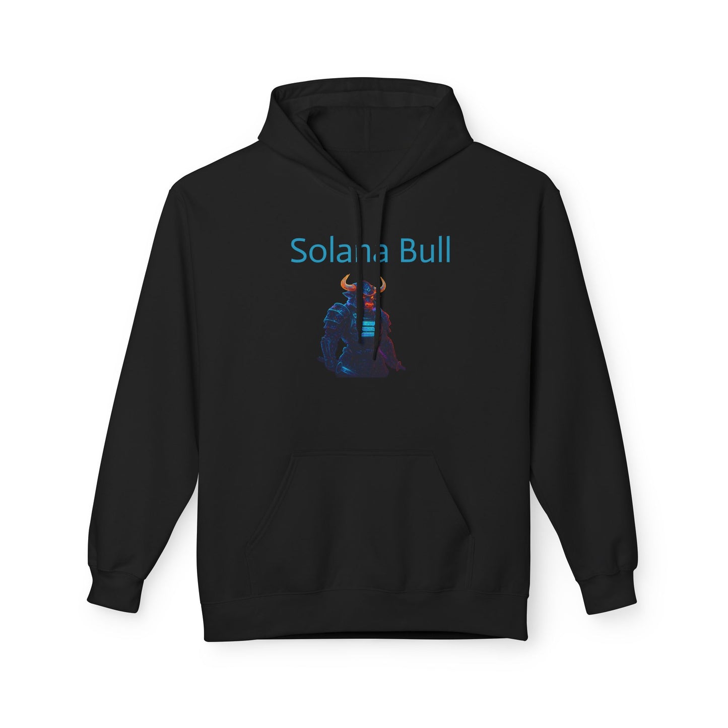 Solana Bull Graphic Hoodie | Unisex Midweight Fleece Sweatshirt | Perfect for Crypto Lovers & Casual Wear, Gift for Holidays, Cozy Apparel