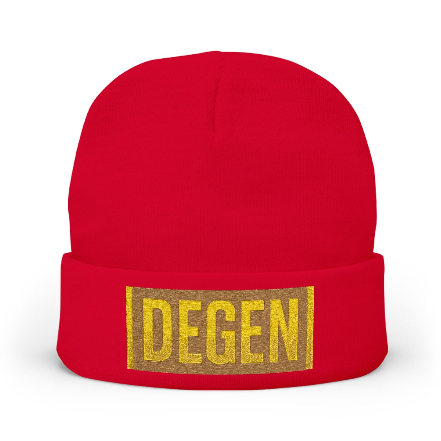 Stylish Knit Beanie with Embroidered 'DEGEN' | Warm Winter Hat, Unisex Beanie, Gift for Him/Her, Casual Headwear, Trendy Accessory