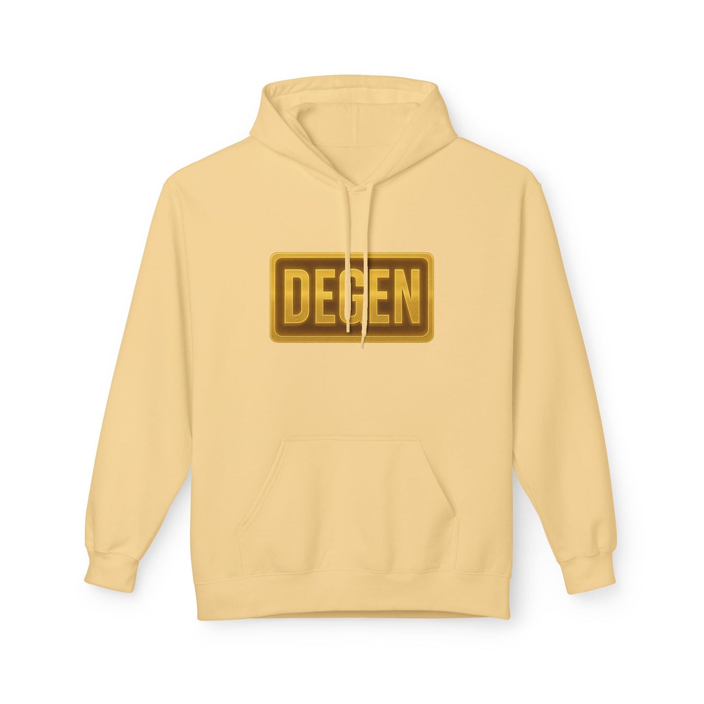 Degen Collection Unisex Fleece Hoodie with 'DEGEN' Design, Cozy Gift, Casual Wear, Streetwear, Perfect for Everyday Use, Fun and Unique Fashion