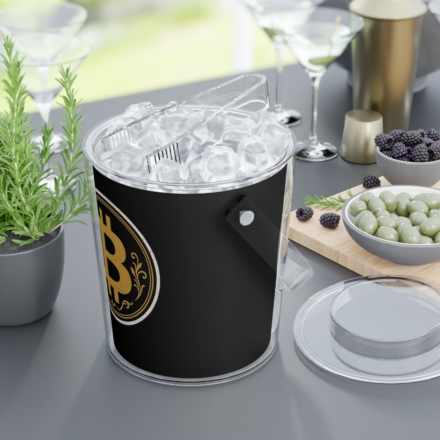 Bitcoin Ice Bucket with Tongs, Cryptocurrency Party Decor, Luxury Barware, Unique Gift for Crypto Enthusiasts, Holiday Cocktail [...]