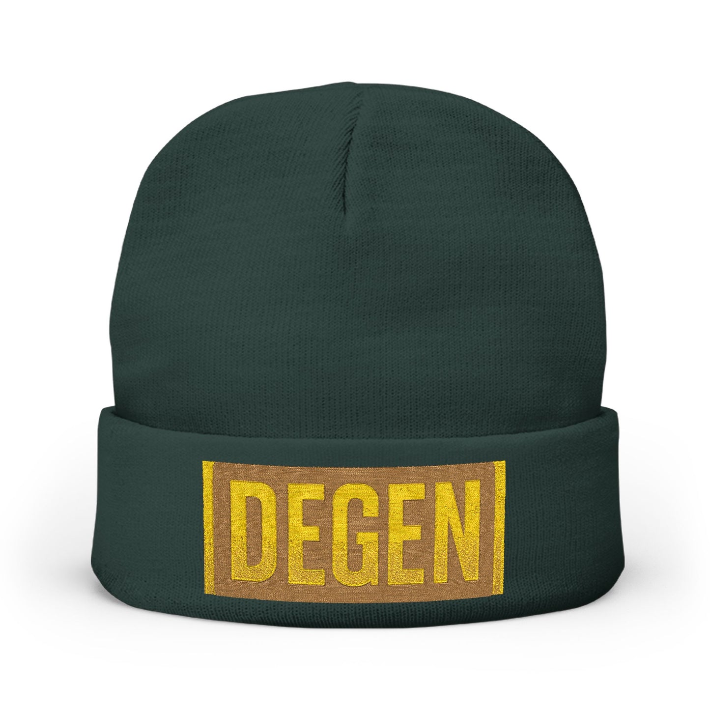 Stylish Knit Beanie with Embroidered 'DEGEN' | Warm Winter Hat, Unisex Beanie, Gift for Him/Her, Casual Headwear, Trendy Accessory