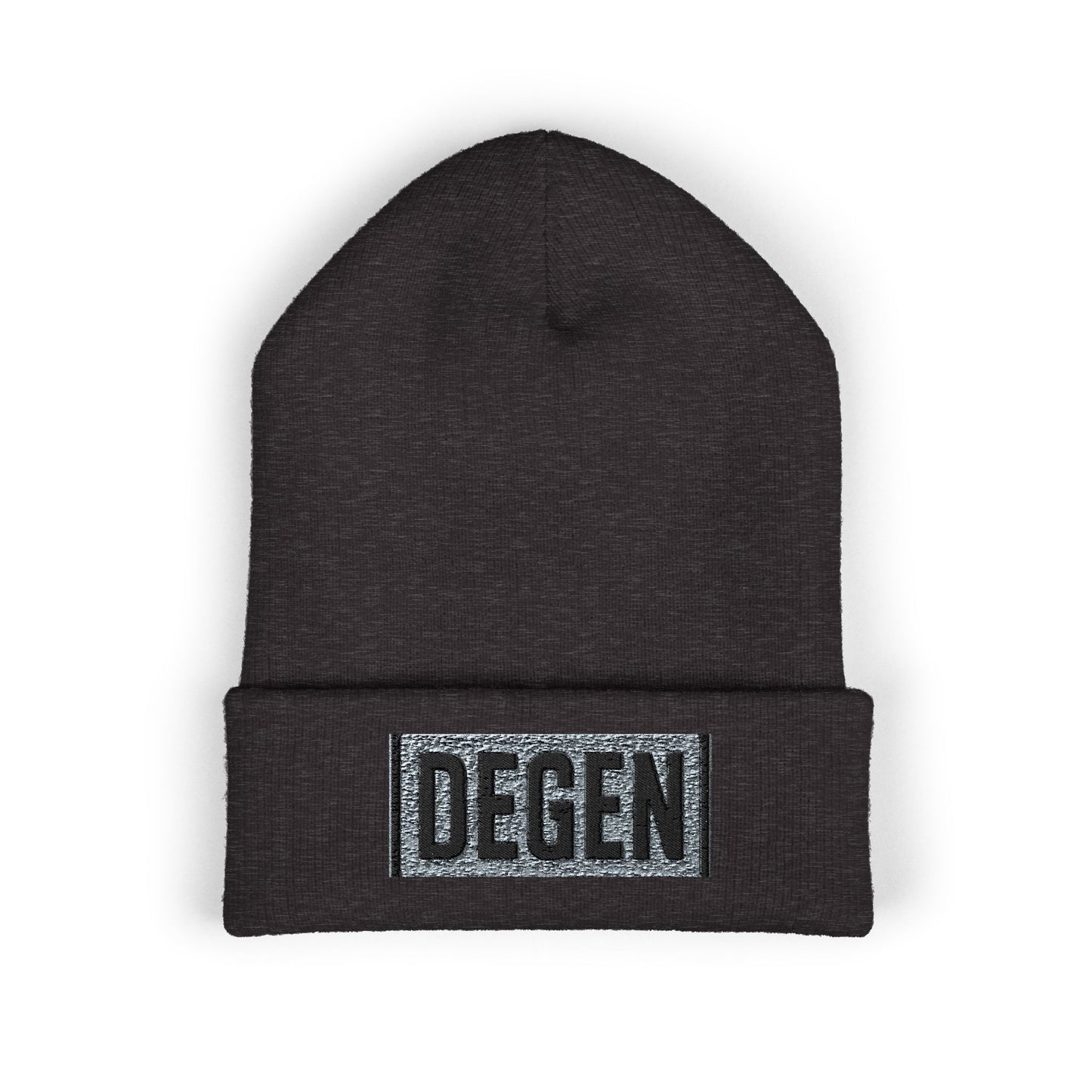 Classic Cuffed Beanie with DEGEN Embroidery, Cozy Winter Hat, Unisex Beanie, Personalized Gift, Streetwear Accessory