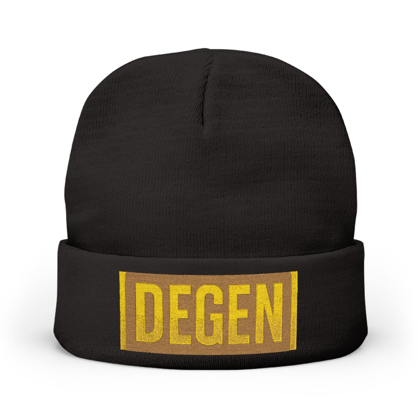 Stylish Knit Beanie with Embroidered 'DEGEN' | Warm Winter Hat, Unisex Beanie, Gift for Him/Her, Casual Headwear, Trendy Accessory