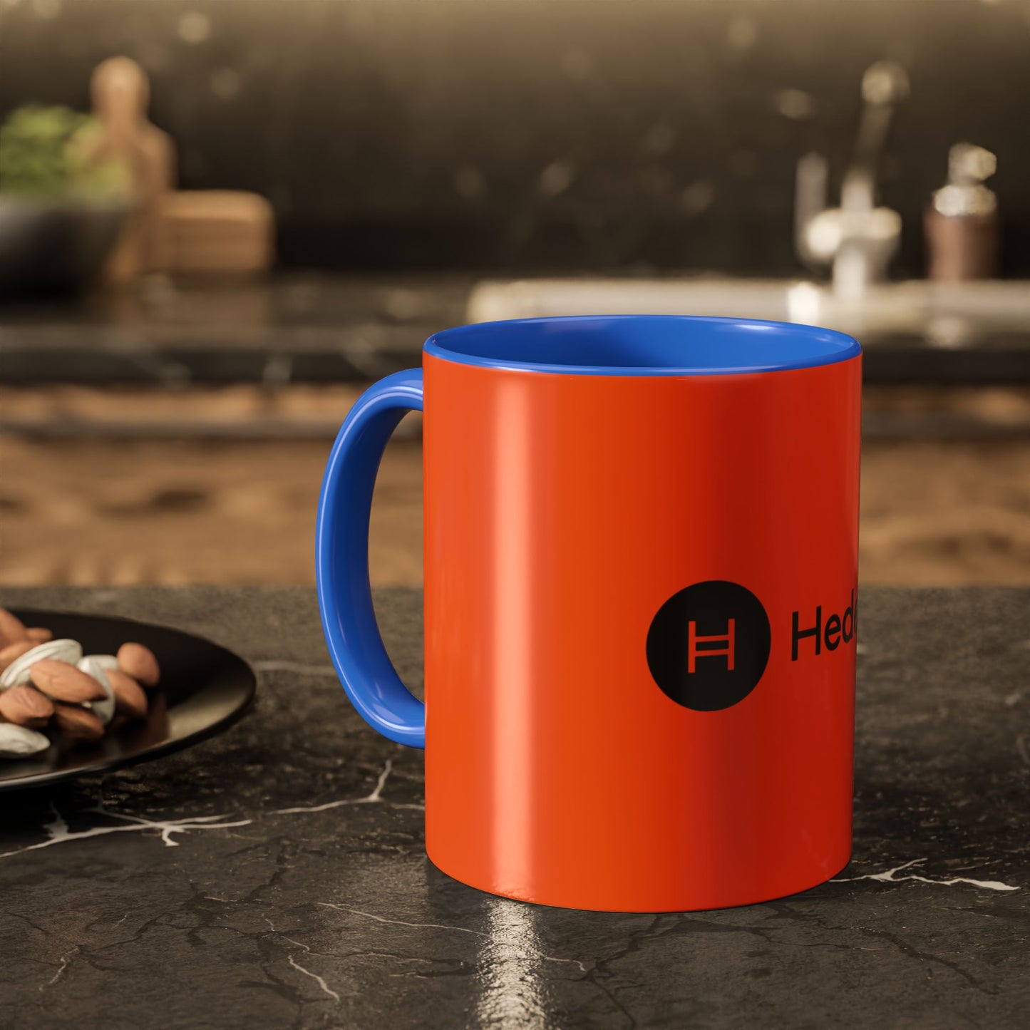 Hedera Orange Coffee Cup, Unique Gift for Coffee Lovers, Vibrant Drinkware for Home or Office, Modern Kitchen Decor