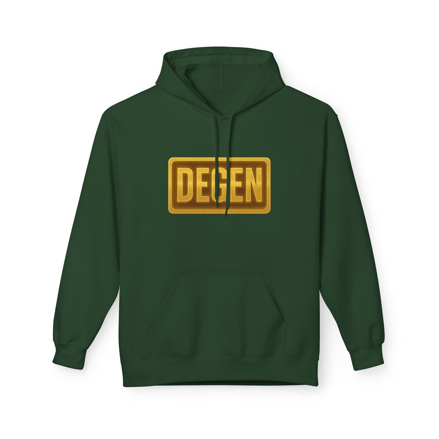 Degen Collection Unisex Fleece Hoodie with 'DEGEN' Design, Cozy Gift, Casual Wear, Streetwear, Perfect for Everyday Use, Fun and Unique Fashion