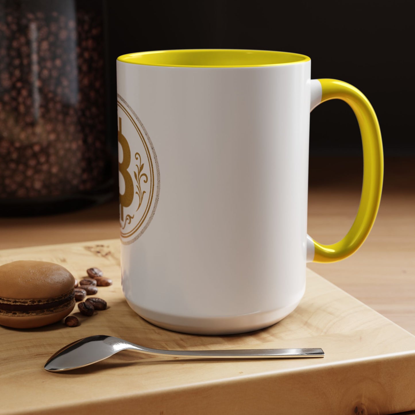 Bitcoin Accent Coffee Mug, Cryptocurrency Gift, Office Mug, Personalized Coffee Cup, Digital Currency Lover
