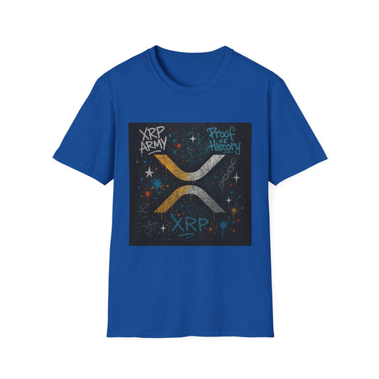 XRP Army Proof of History T-Shirt - Unisex Softstyle Tee for Crypto Enthusiasts, Gift for Blockchain Fans, Casual Wear, Crypto Merch