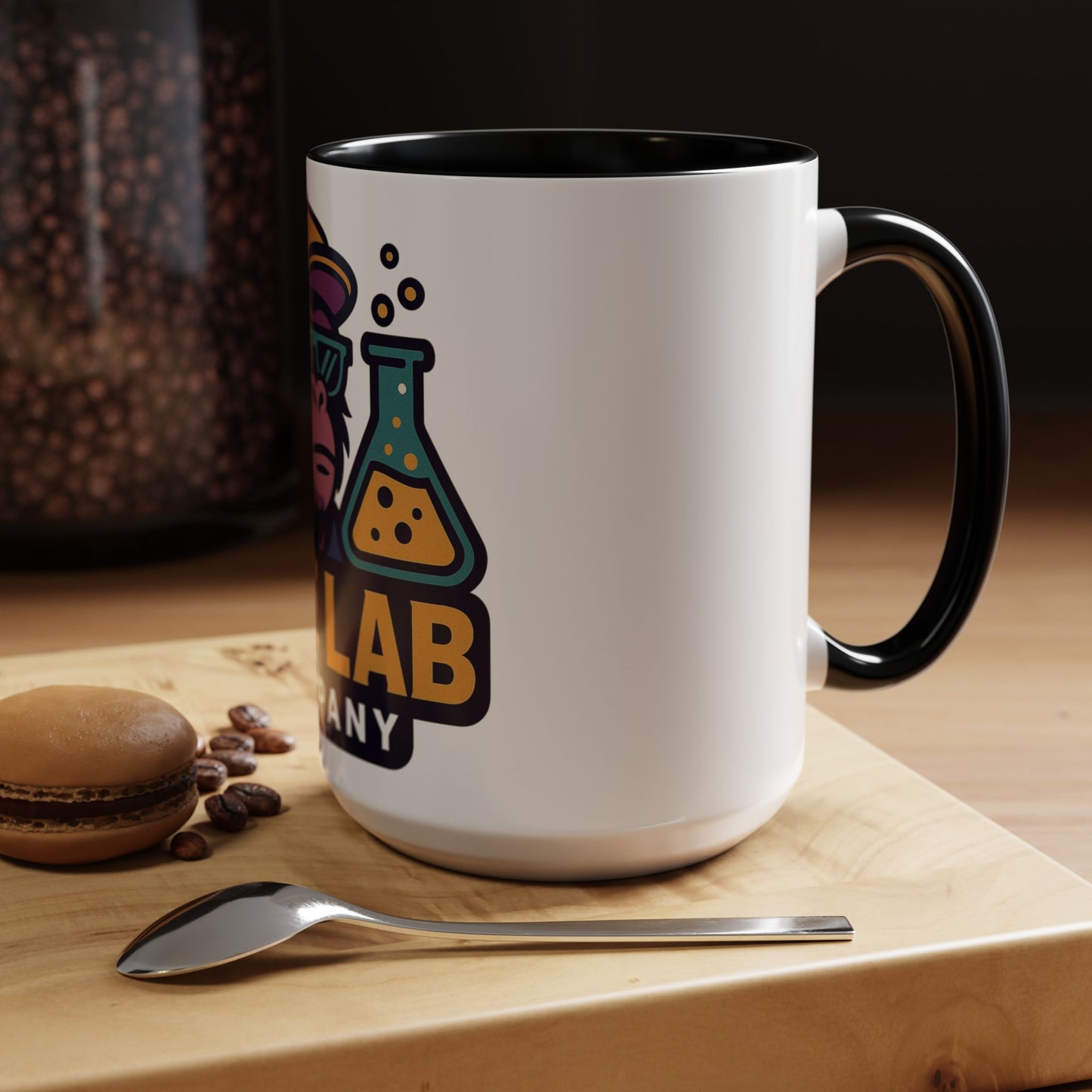 Ape Lab Company Accent Coffee Mug - Unique Gift for Coffee Lovers, Perfect for Scientists, Funny Office Mug, Lab Themed Drinkware, [...]