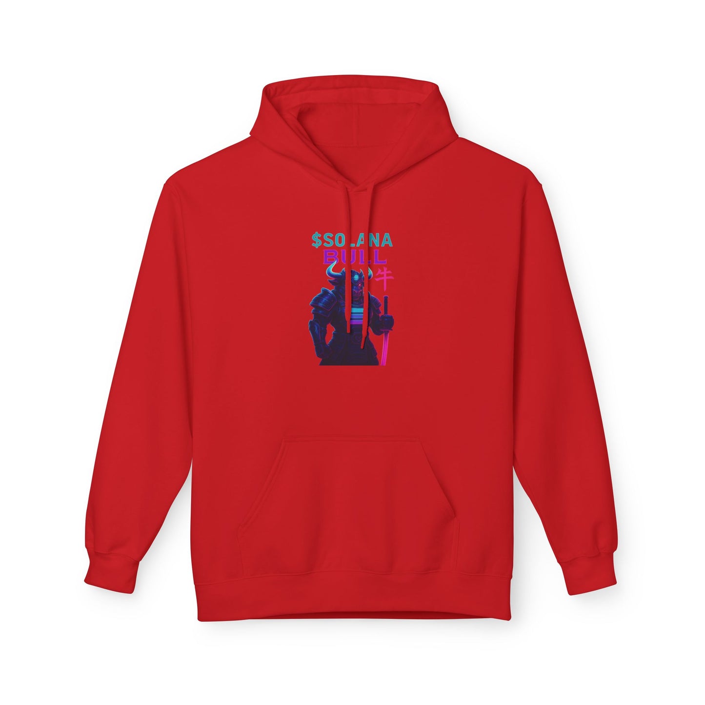 Solana Bull Stylish Unisex Fleece Hoodie - Perfect for Crypto Enthusiasts, Gift for Tech Lovers, Cozy Layering for Every Occasion, Casual Streetwear