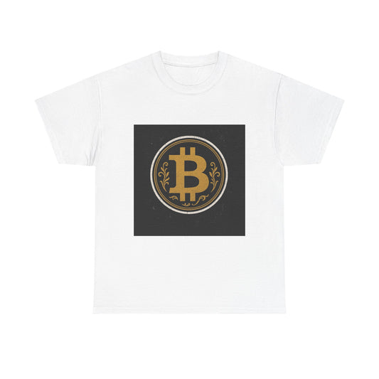 Bitcoin Graphic Tee, Unisex Heavy Cotton T-Shirt, Cryptocurrency Apparel, Bitcoin Lover Gift, Trendy Bitcoin Shirt