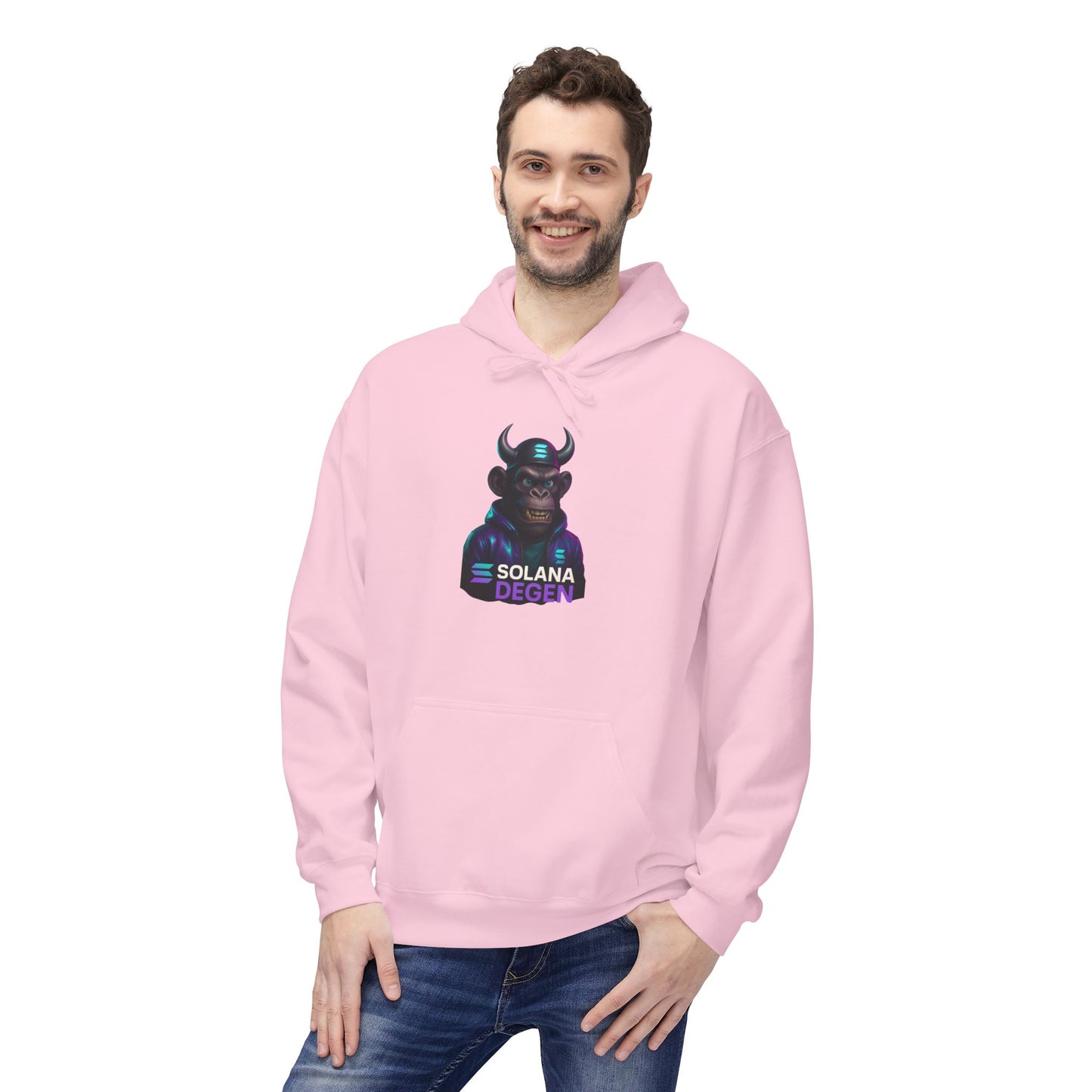Solana Design Hoodie, Trendy Graphic Fleece, Unisex Streetwear, Gift for Crypto Lovers, Comfortable and Stylish Pullover