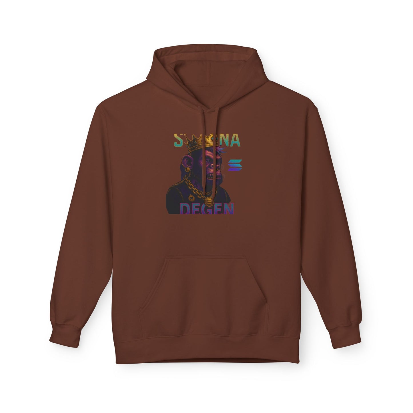 Solana Degen Mode King Inspired Unisex Hoodie, Cozy Streetwear, Gift for Him/Her, Casual Layering, Perfect for Relaxing & Celebrations