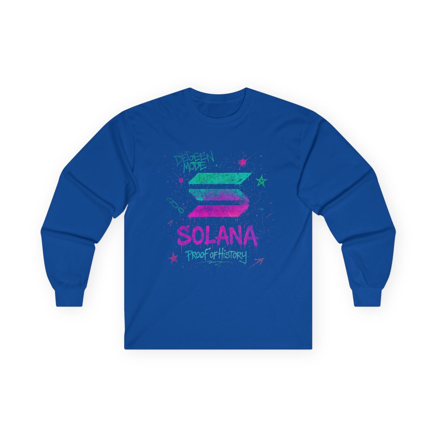 Solana Retro Graphic Long Sleeve Tee - Perfect for Crypto Fans, Gift for Tech Enthusiasts, Trendy Streetwear, Ideal for Casual Outings, [...]