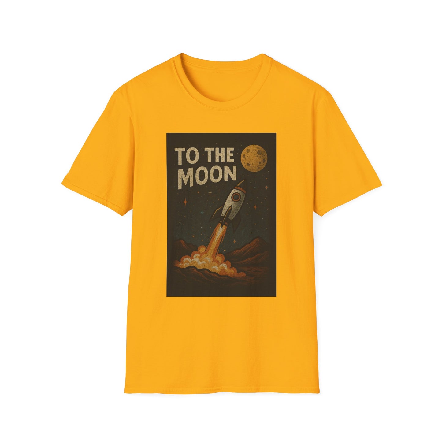 To the Moon Unisex Softstyle T-Shirt, Cute T-Shirt, Space Graphic Tee, Astronomy Lover Gift, Casual Shirt for All Occasions