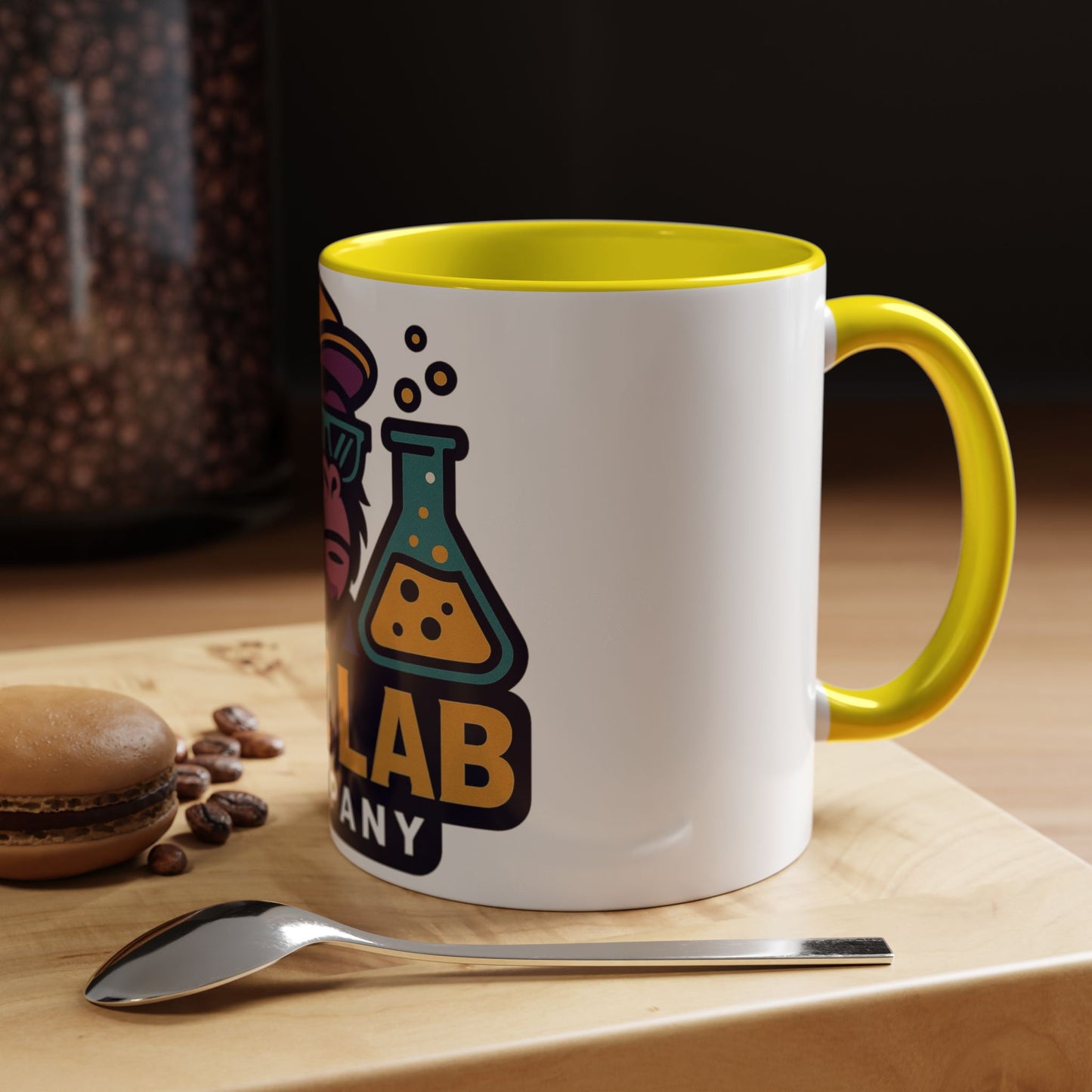 Ape Lab Company Accent Coffee Mug - Unique Gift for Coffee Lovers, Perfect for Scientists, Funny Office Mug, Lab Themed Drinkware, [...]