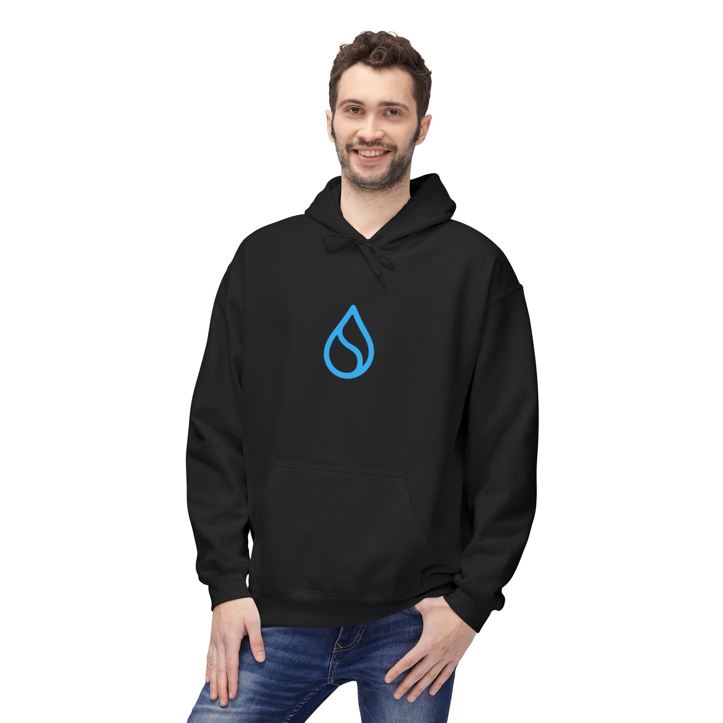 Trendy Softstyle Fleece Hoodie with Water Droplet Design | Unisex Sweatshirt for Everyday Comfort | Great Gift for All Seasons
