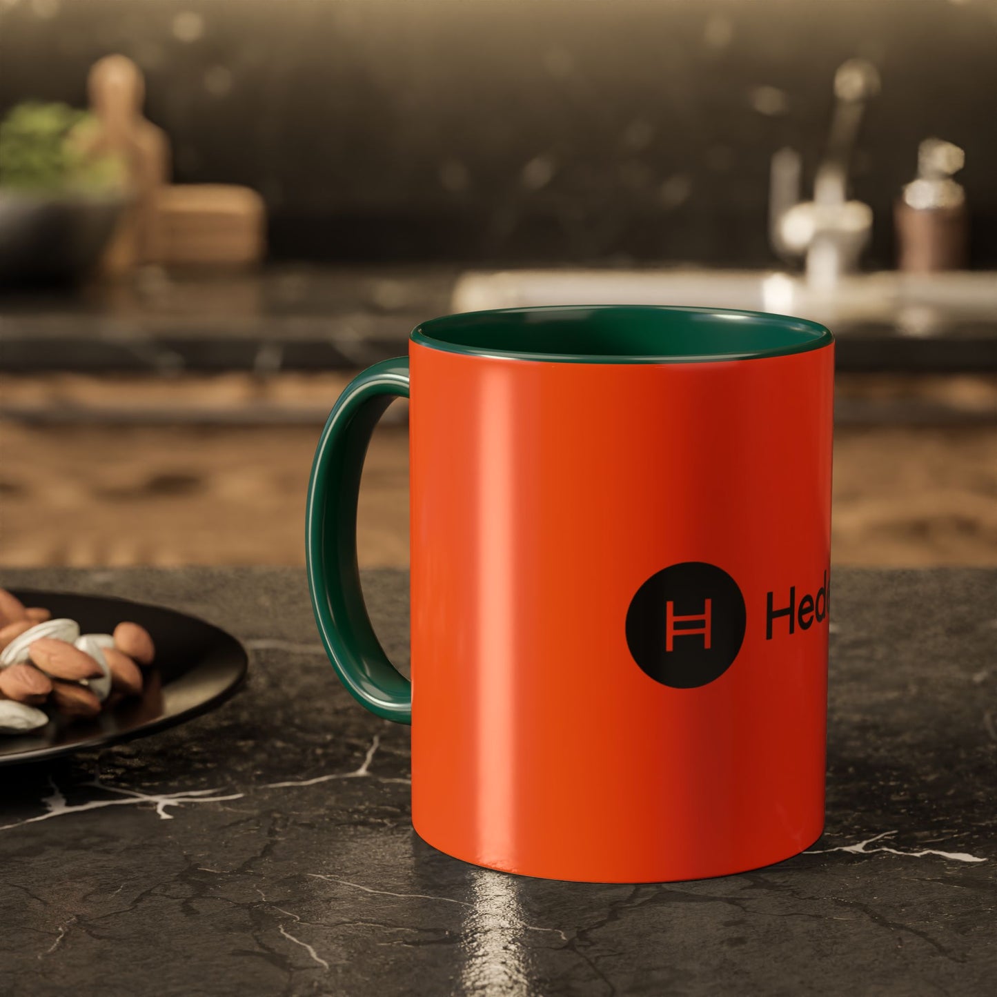 Hedera Orange Coffee Cup, Unique Gift for Coffee Lovers, Vibrant Drinkware for Home or Office, Modern Kitchen Decor