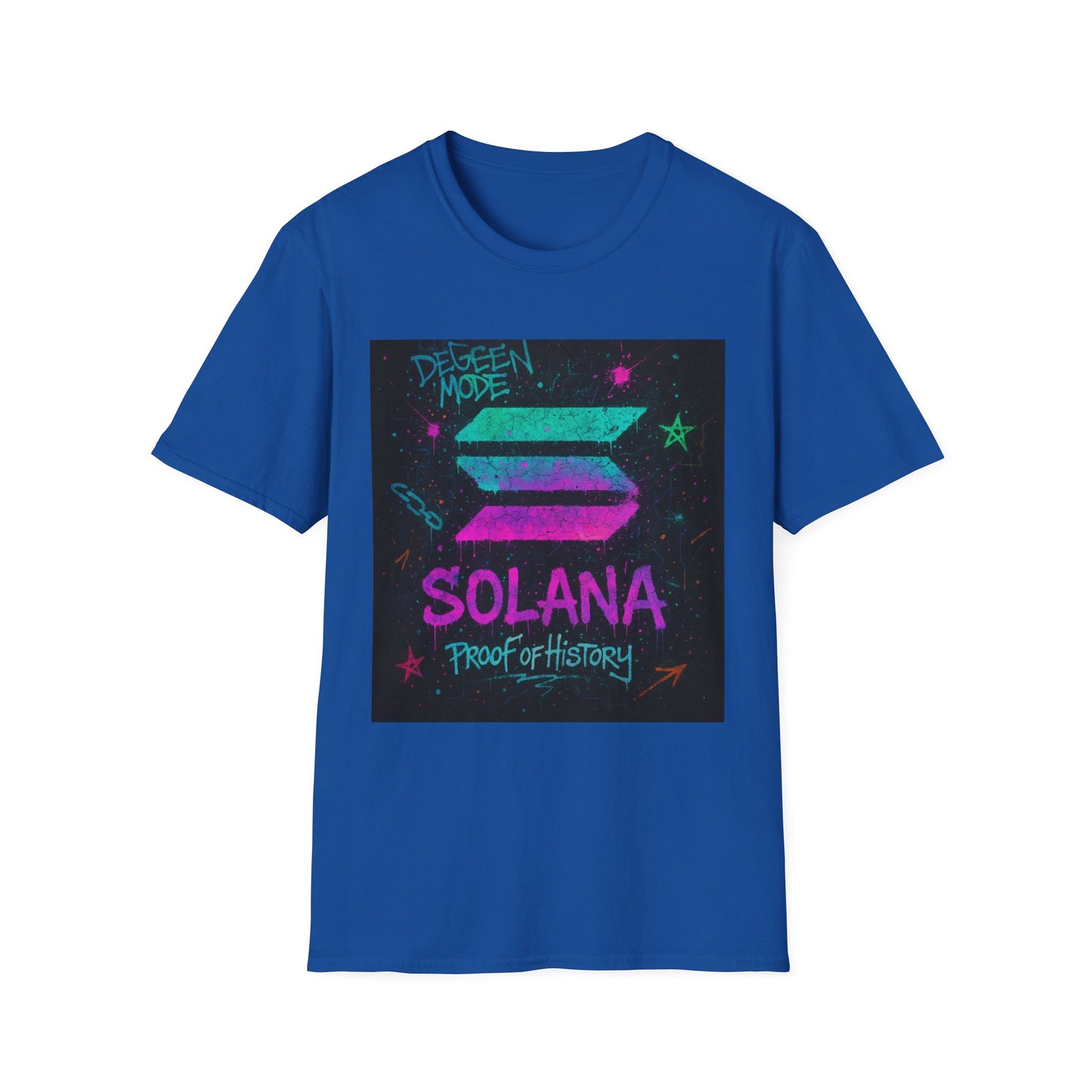 Vibrant Graphic Tee - 'Solana Proof of History' Unisex Softstyle T-Shirt, Casual Wear, Gift for Crypto Enthusiasts, Everyday Fashion, [...]