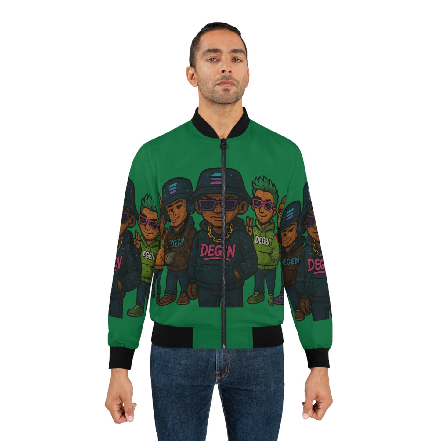 Degen Bomber Collection Vibrant Cartoon Bomber Jacket, Fun Streetwear Outerwear, Unique Graphic Jacket, Casual Layering Piece, Ideal for Festivals and Events, [...]