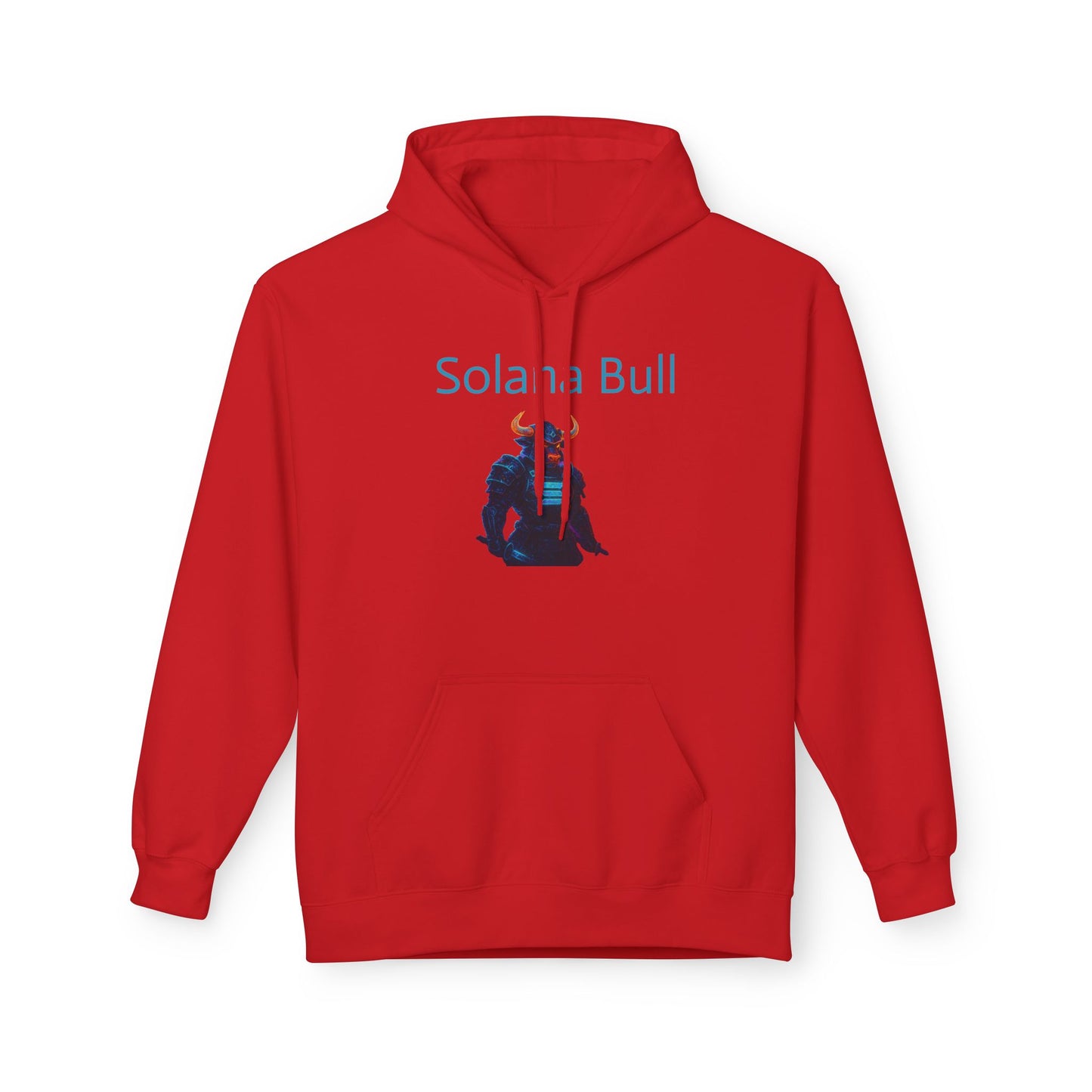 Solana Bull Graphic Hoodie | Unisex Midweight Fleece Sweatshirt | Perfect for Crypto Lovers & Casual Wear, Gift for Holidays, Cozy Apparel
