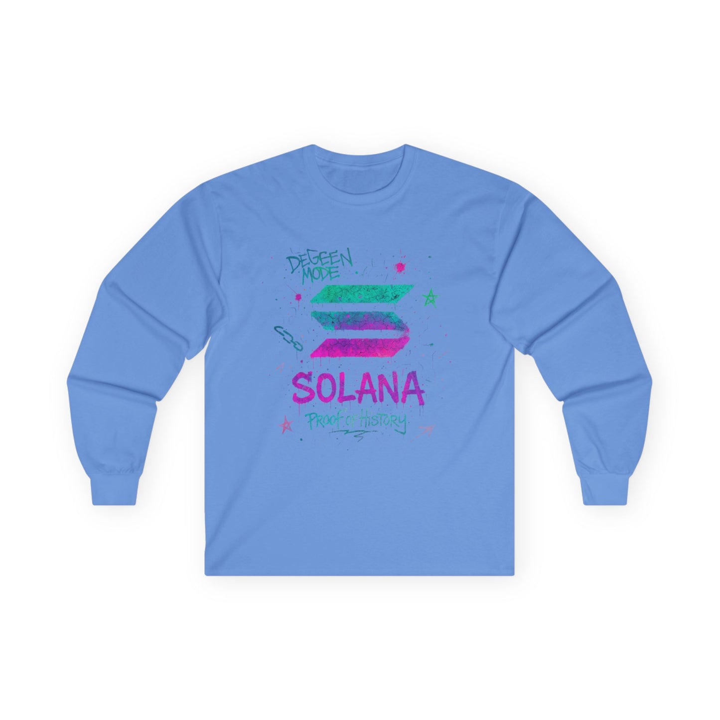 Solana Retro Graphic Long Sleeve Tee - Perfect for Crypto Fans, Gift for Tech Enthusiasts, Trendy Streetwear, Ideal for Casual Outings, [...]