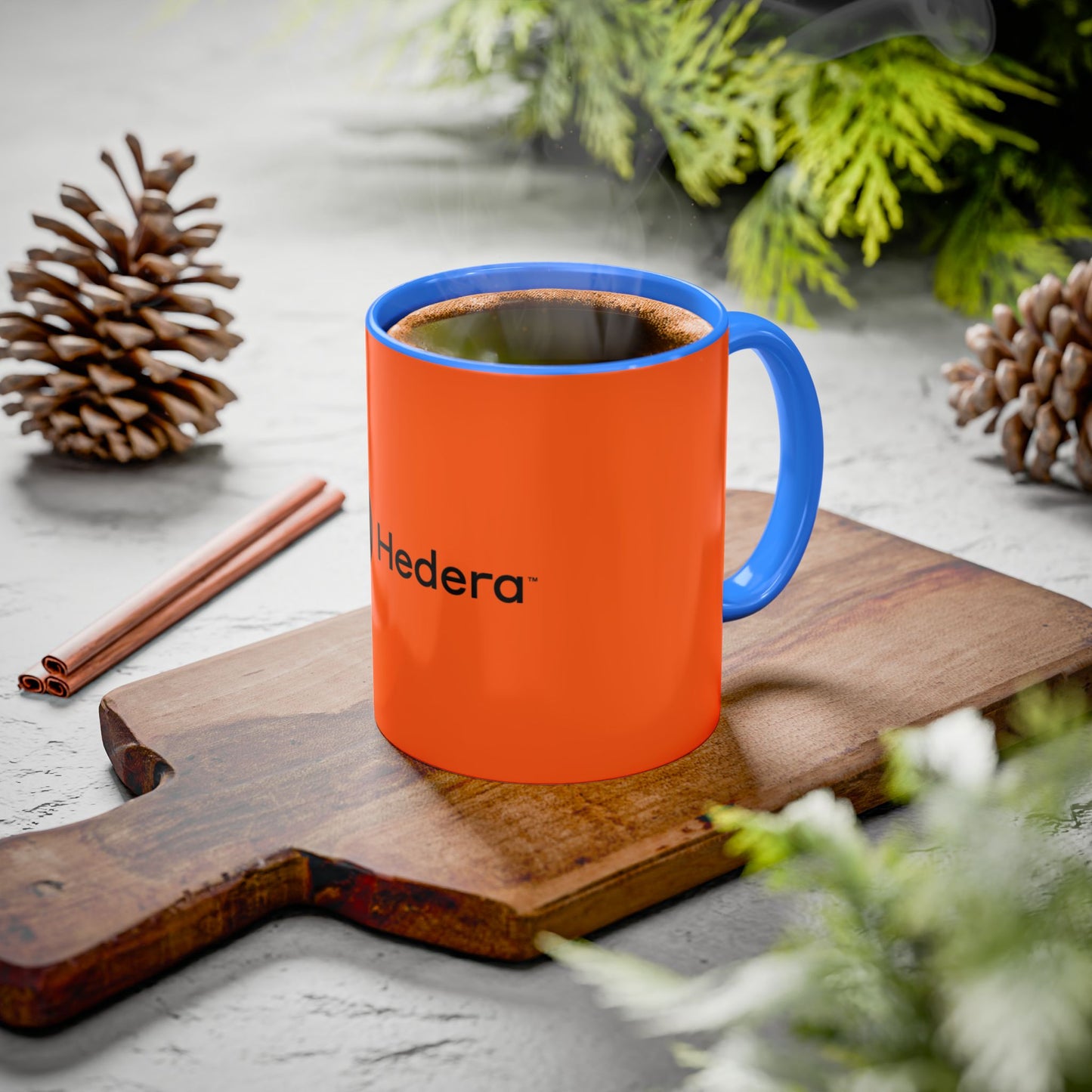 Hedera Orange Coffee Cup, Unique Gift for Coffee Lovers, Vibrant Drinkware for Home or Office, Modern Kitchen Decor