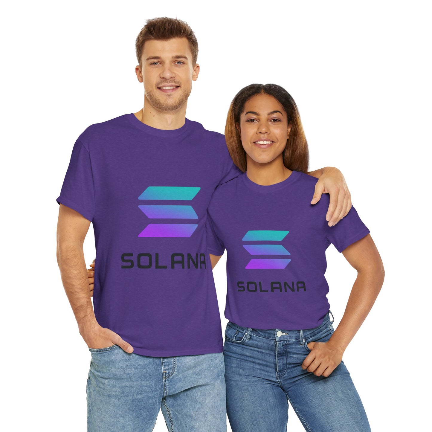 Solana Unisex Heavy Cotton Tee, Crypto Apparel, Gamer Shirt, Tech Enthusiast Wear, Unique Gift for Blockchain Lovers, Trending Fashion