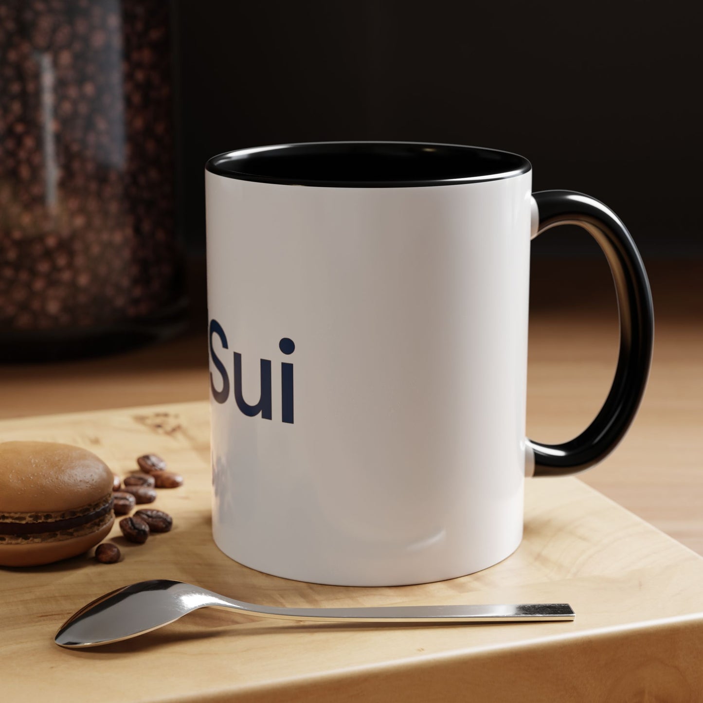 SUI Stylish Accent Coffee Mug - Unique Sui Logo Design, Perfect Gift for Coffee Lovers, Home, Office, or as a Fun Collectible
