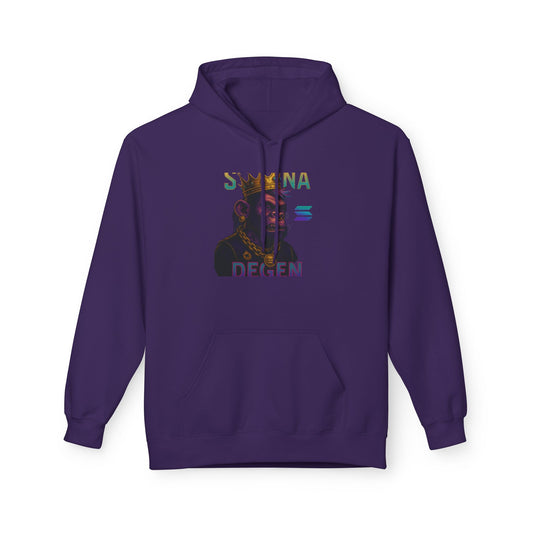 Solana Degen Mode King Inspired Unisex Hoodie, Cozy Streetwear, Gift for Him/Her, Casual Layering, Perfect for Relaxing & Celebrations