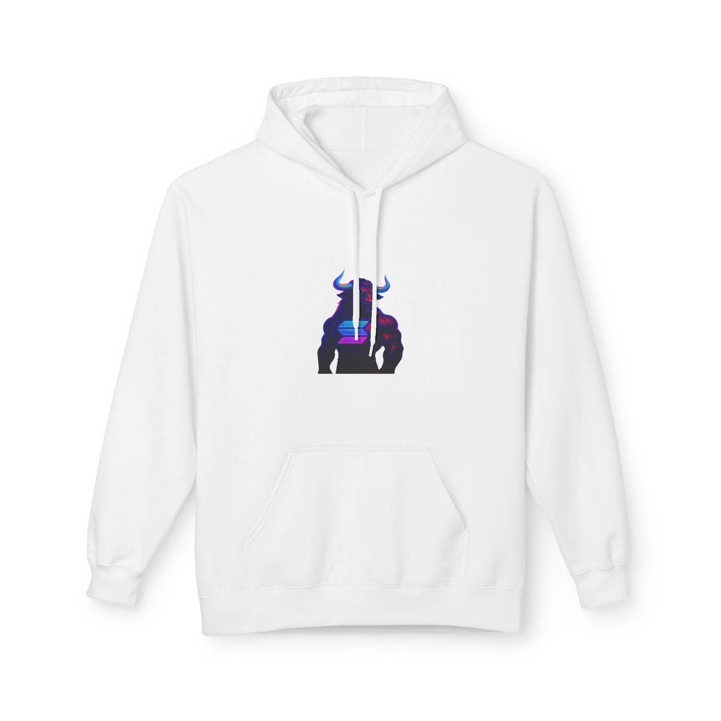 Solana Bull Colorful Bull Graphic Hoodie, Unisex Fleece Sweatshirt, Casual Outfit, Gift for Him/Her, Spring/Fall Wear, Streetwear