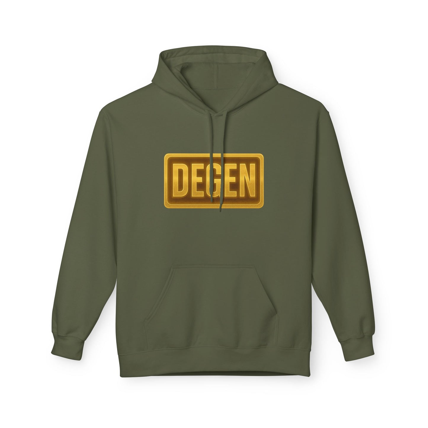 Degen Collection Unisex Fleece Hoodie with 'DEGEN' Design, Cozy Gift, Casual Wear, Streetwear, Perfect for Everyday Use, Fun and Unique Fashion