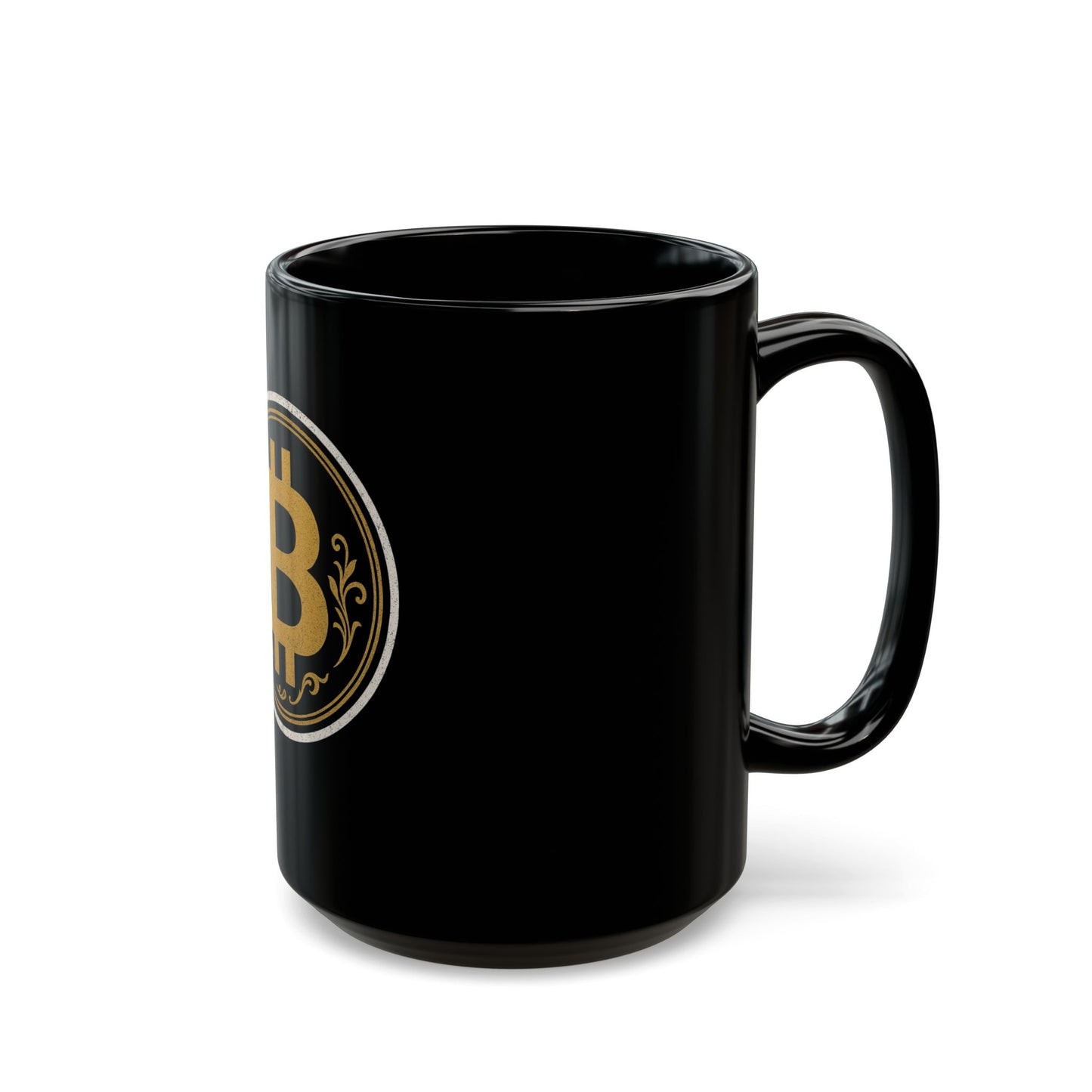 Bitcoin Black Mug - Perfect Gift for Crypto Enthusiasts, Coffee Lovers, Unique Promotional Item, Collector's Mug, Blockchain Lover's Cup