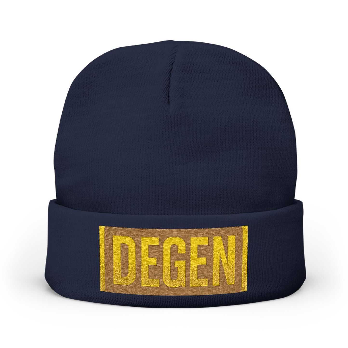 Stylish Knit Beanie with Embroidered 'DEGEN' | Warm Winter Hat, Unisex Beanie, Gift for Him/Her, Casual Headwear, Trendy Accessory