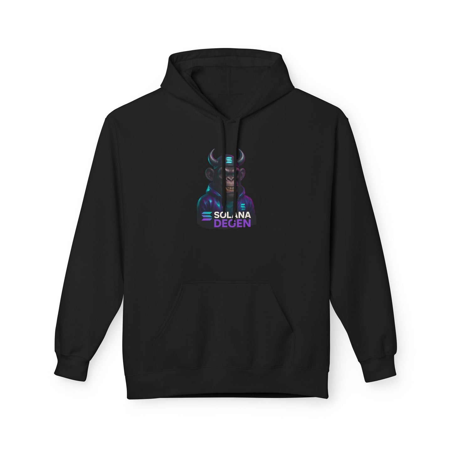 Solana Design Hoodie, Trendy Graphic Fleece, Unisex Streetwear, Gift for Crypto Lovers, Comfortable and Stylish Pullover