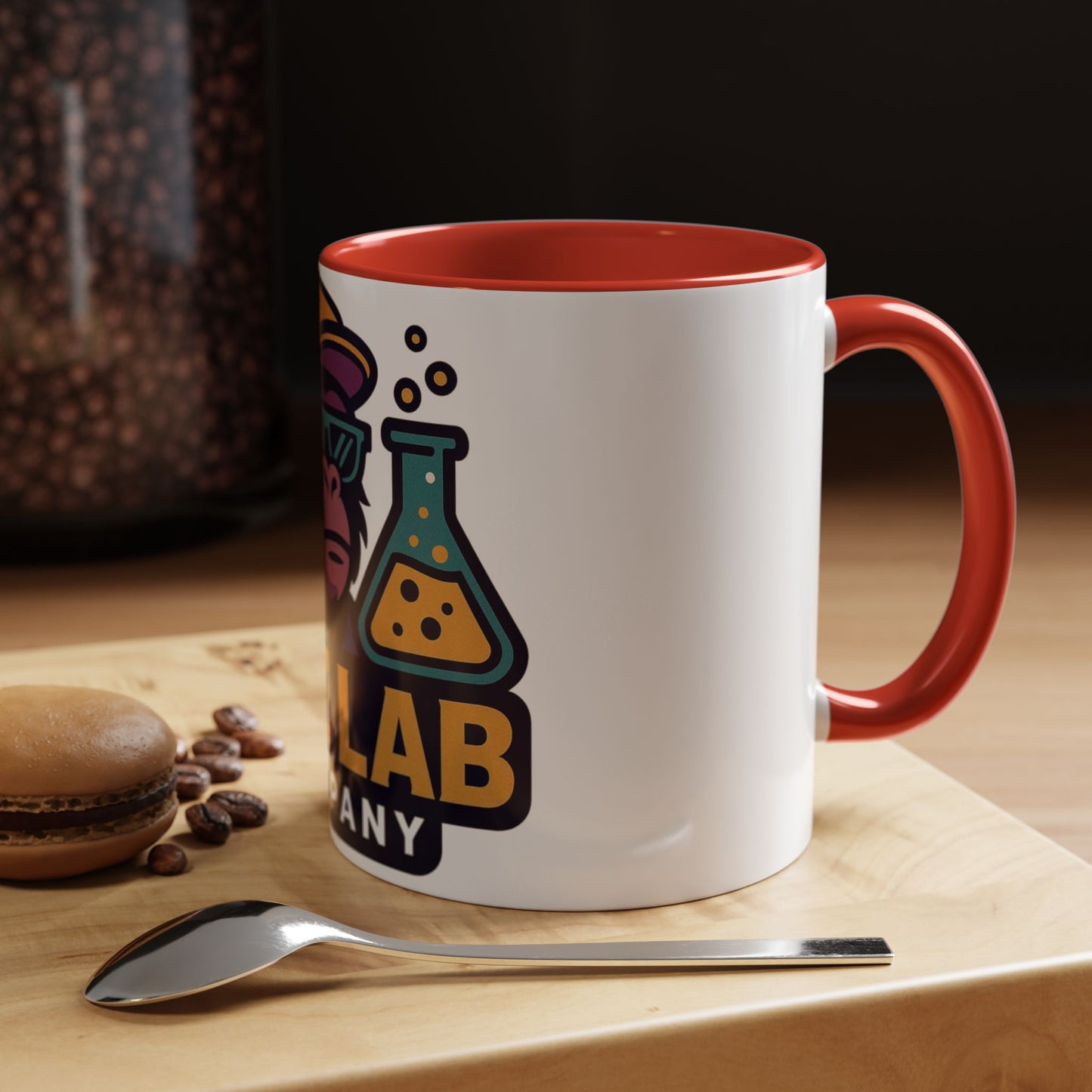 Ape Lab Company Accent Coffee Mug - Unique Gift for Coffee Lovers, Perfect for Scientists, Funny Office Mug, Lab Themed Drinkware, [...]